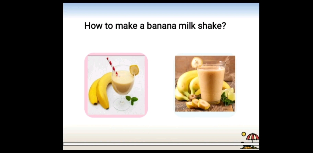 [图]How to make a banana milk shake?