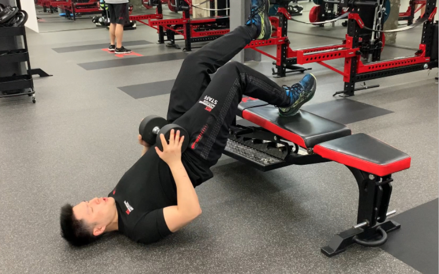 sl elevated hip bridge单腿垫高臀桥