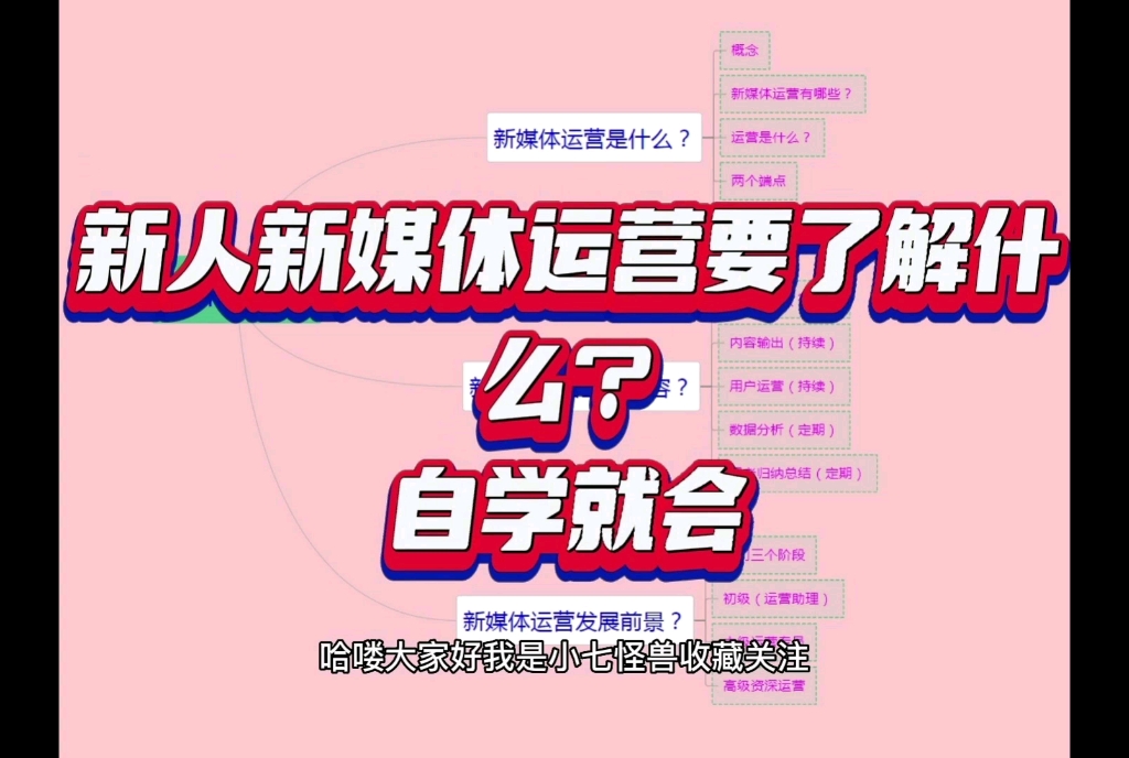 新媒体运营要了解什么?新人自学就会哔哩哔哩bilibili