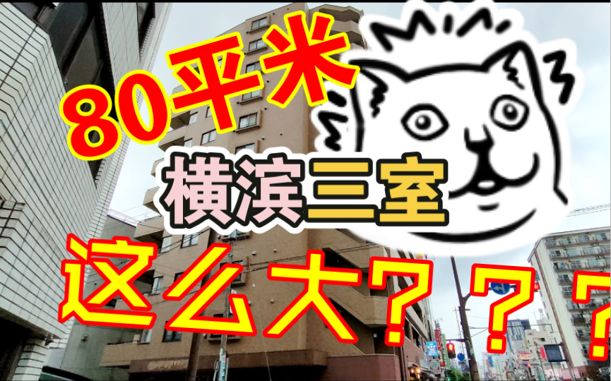 三室房80平米就可以这么大了啊?不仅每间房都有储物空间,两个阳台可以看到270度视野//横滨买房哔哩哔哩bilibili