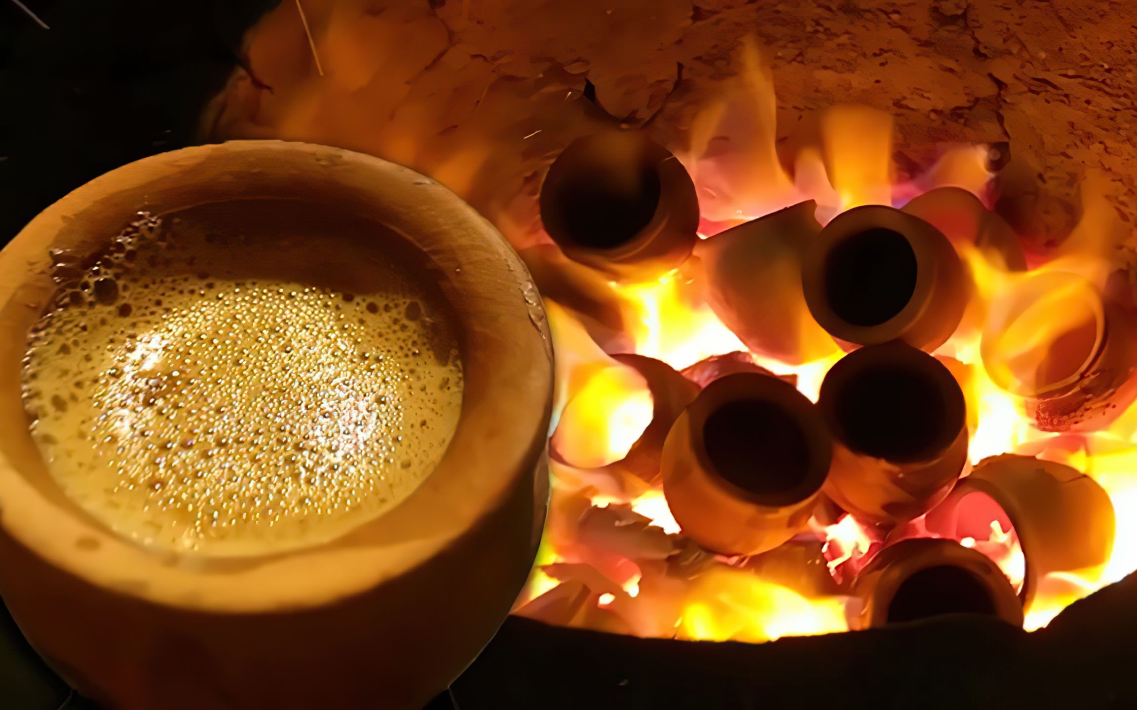 巴基斯坦独特的奶茶,炭烧瓦罐味奶茶,最危险的奶茶制作