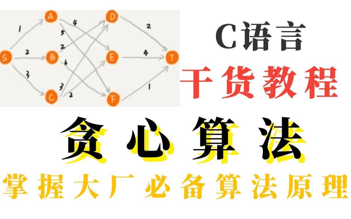 【C语言贪心算法】超干货教程丨掌握大厂必备算法ⷥŽŸ理丨用贪心算法解各个大厂的笔试题哔哩哔哩bilibili