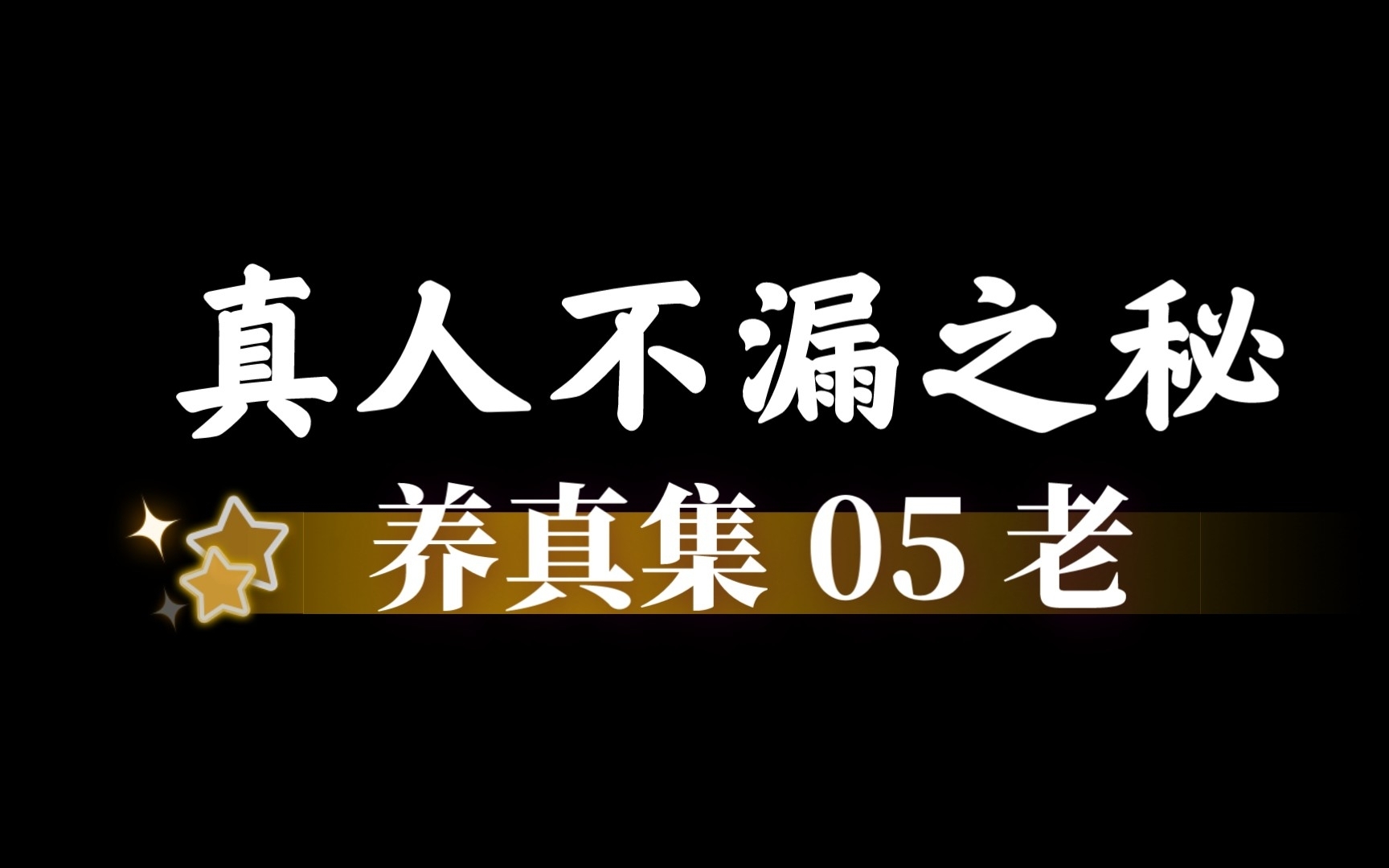 [图]【养真集 05 老】下手法：心息相依 忘言守中