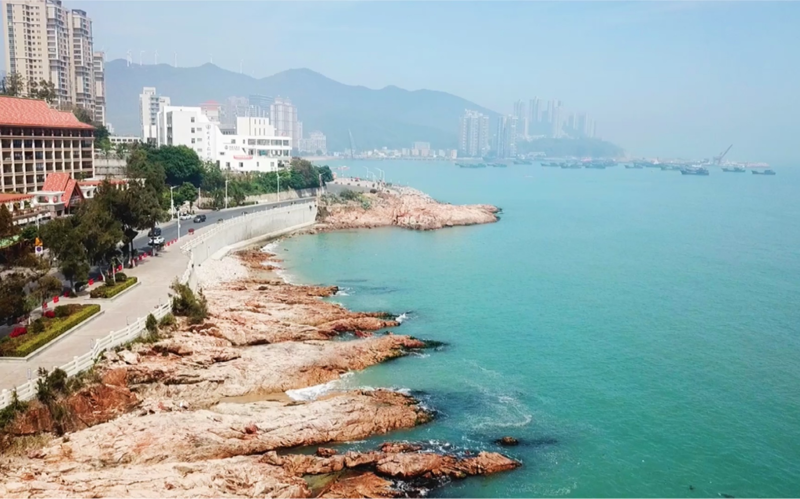 航拍汕头南澳岛最美海岸线