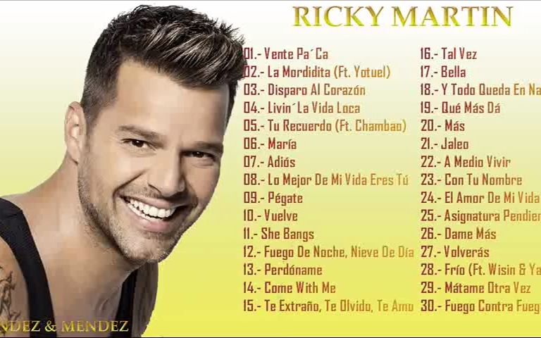 [图]瑞奇·马丁 拉丁天王 经典金曲 RICKY MARTIN SUS MEJORES CANCIONES