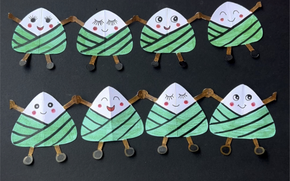 很可爱#亲子手工 #手工diy #幼儿园手工#剪纸#端午节手工