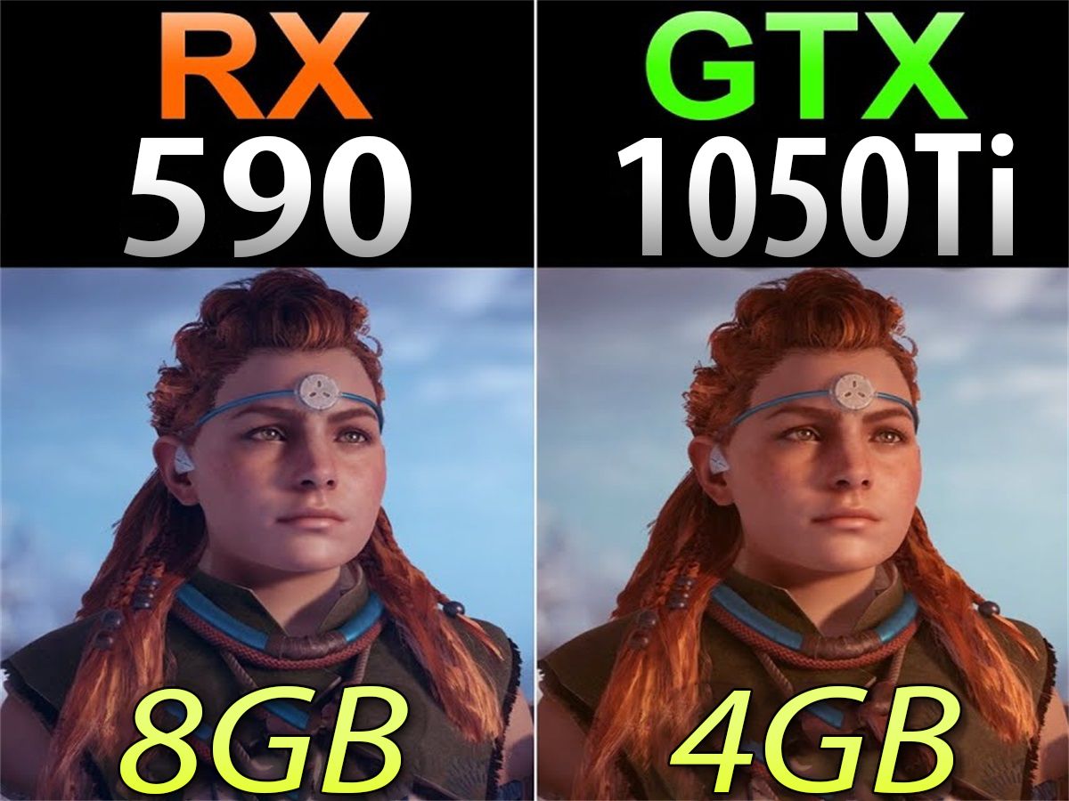 rx 590 8g vs gtx 1050ti 4g 显卡对比(1080p分辨率测试,cpu为i7-10