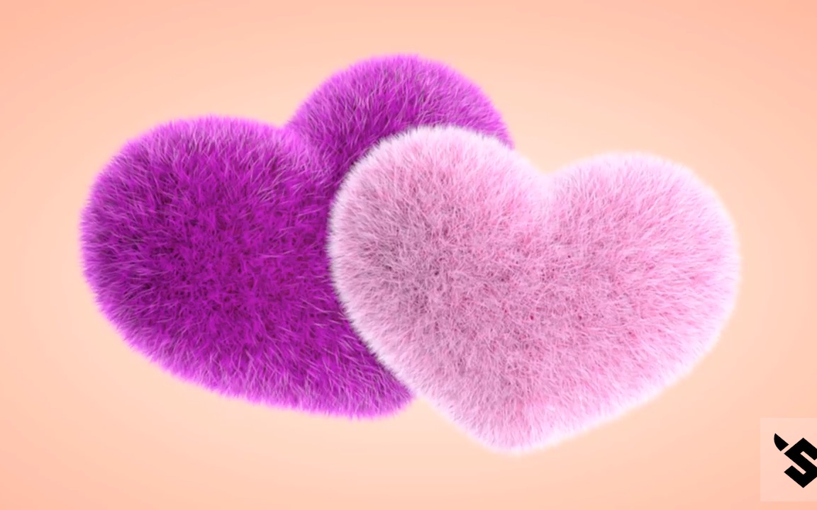 c4d毛发绘制妹子喜欢的毛茸茸爱心抱枕