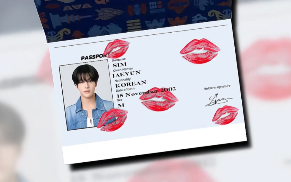 “I got lipstick stamps on my passport.”哔哩哔哩bilibili