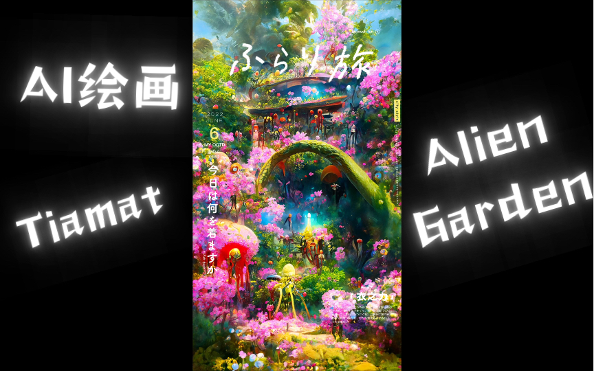 迷幻的Alien Garden.Tiamat人工智能艺术,AI绘画作品.哔哩哔哩bilibili