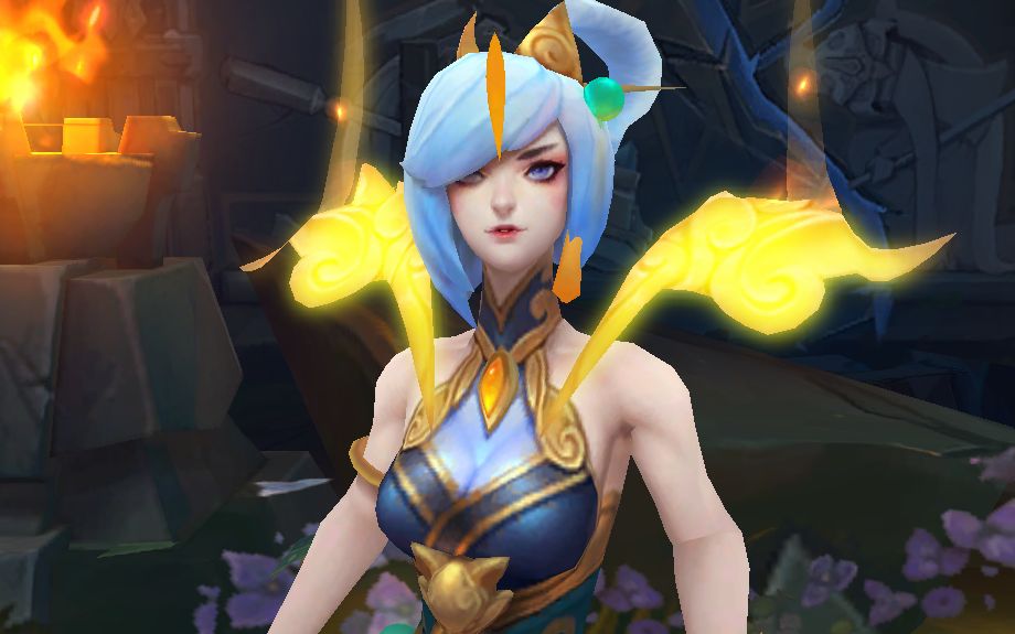 英雄联盟新年限定春晖神女拉克丝游戏内3d视角演示