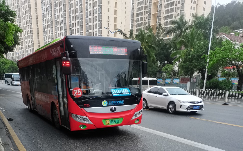 [图]三亚公交25路【雨天】鲁迅中学→网枝村[运行+报站］