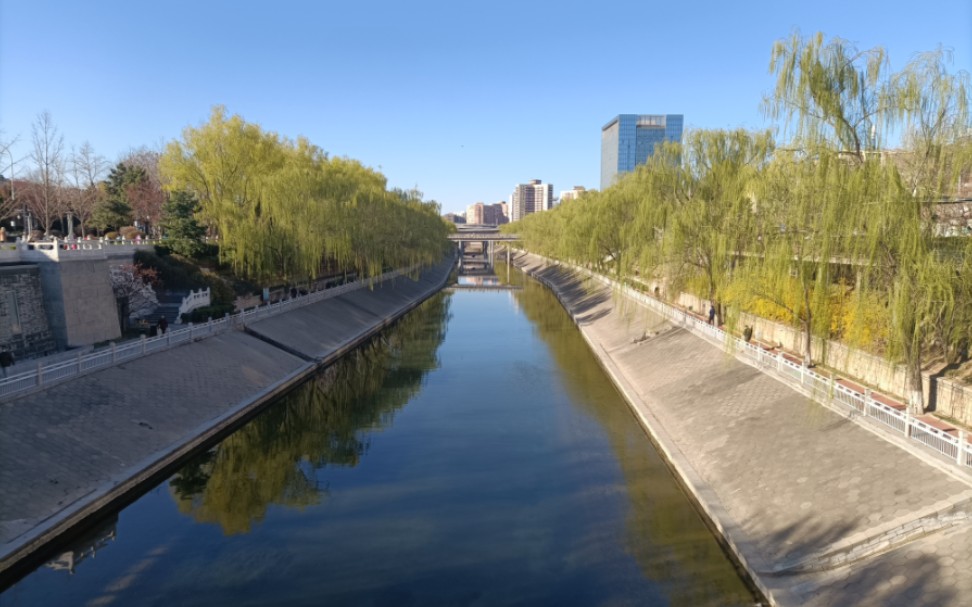 北京早春南护城河景色