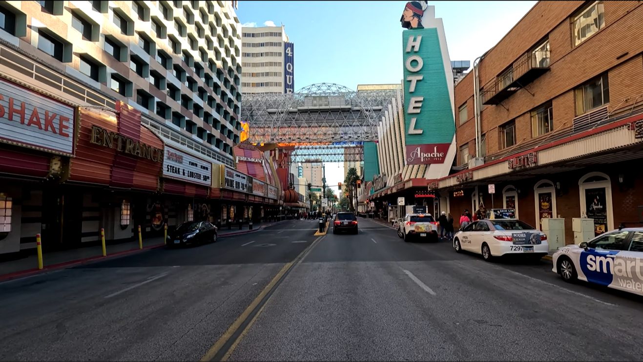 【4k 60fps】行驶在美国内华达州拉斯维加斯市中心(2024.2.10)