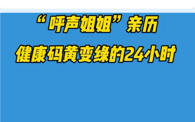 “呼声姐姐”亲历:健康码黄变绿的24小时 #洛康码哔哩哔哩bilibili