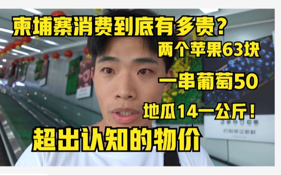 带你看看柬埔寨西港物价到底有多离谱 两个苹果63块 一串葡萄60!哔哩哔哩bilibili