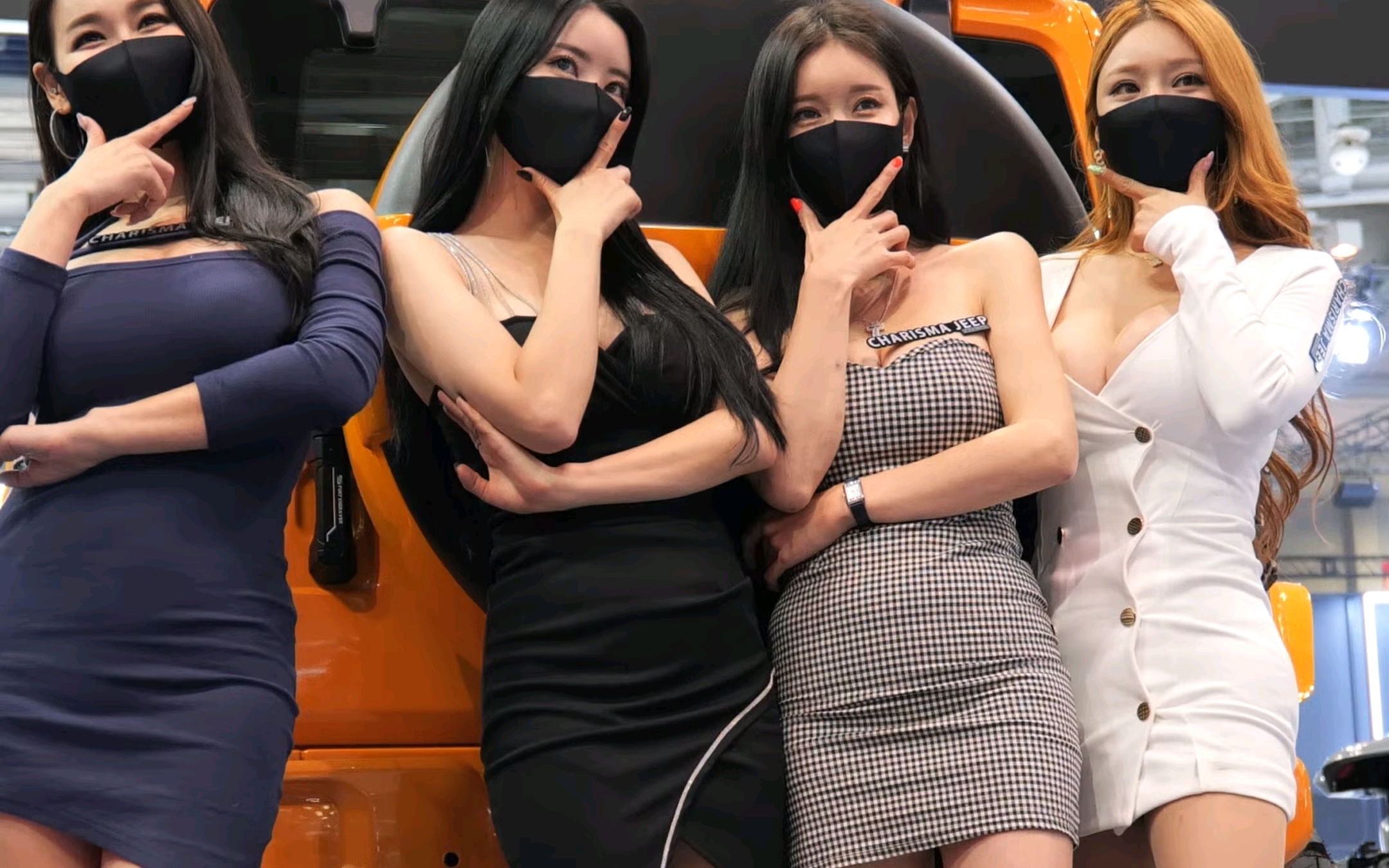 模特李孝英,金罗英,金施厚,金孝珍釜山国际车展