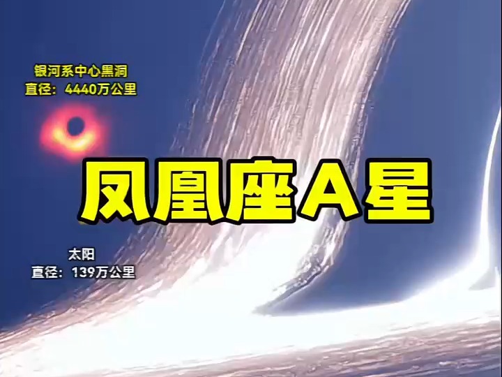 这就是宇宙中最大的黑洞"凤凰座a星"直径达到了5905亿公里,质量是太阳