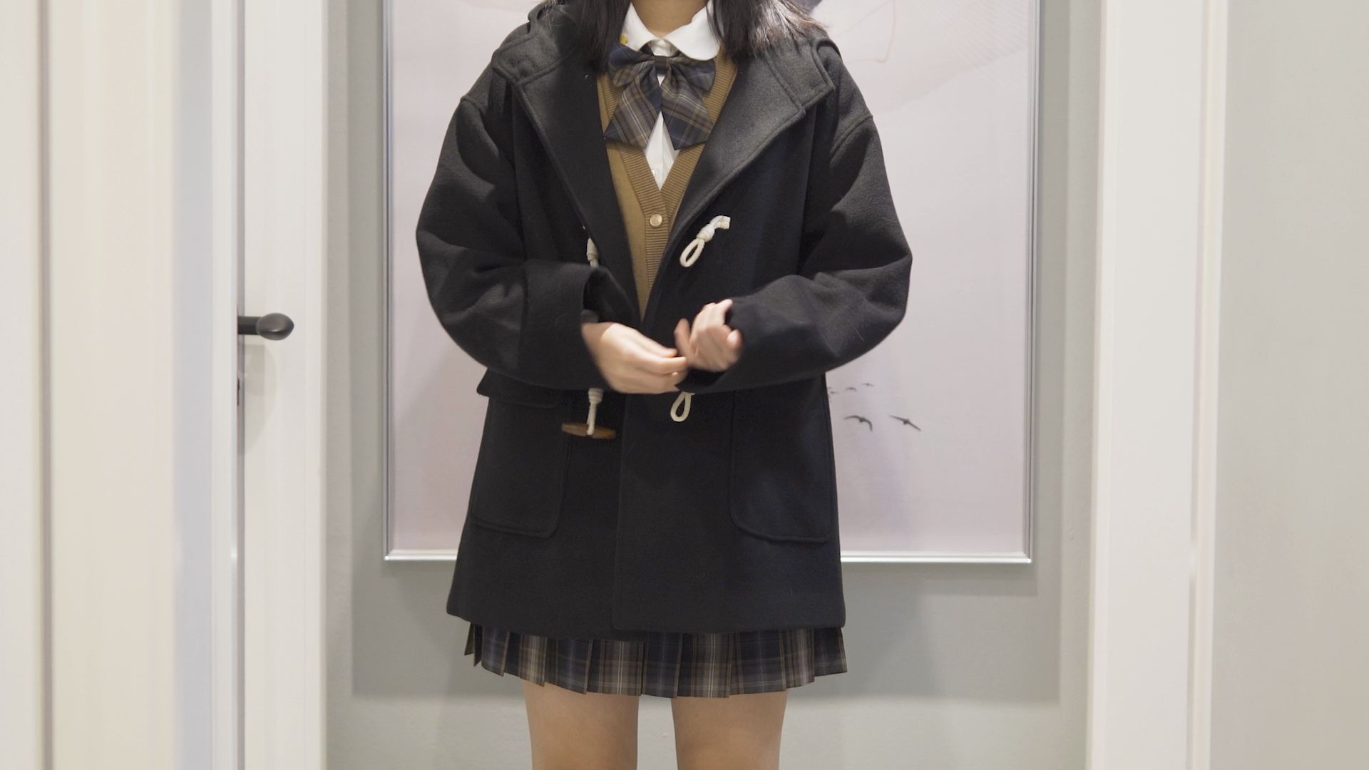 jk制服真是秋冬搭配的神,怎么穿都好看呀.