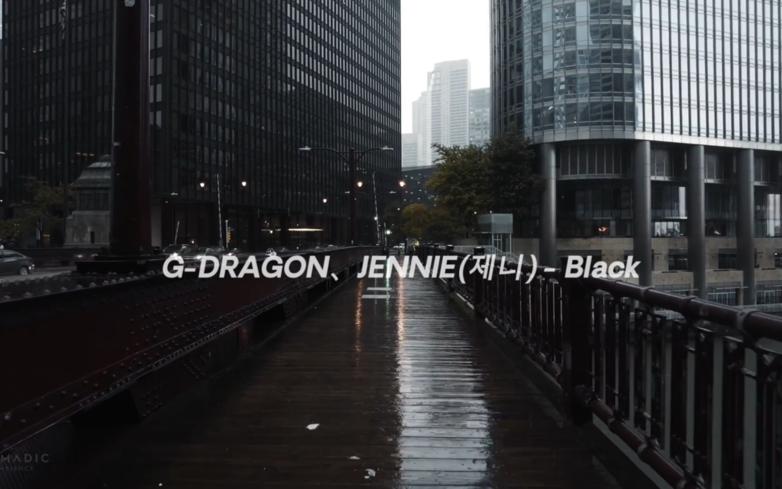 GDRAGON|JENNIE 「BLACK」芝加哥雨中街头漫步 [可带耳机]哔哩哔哩bilibili