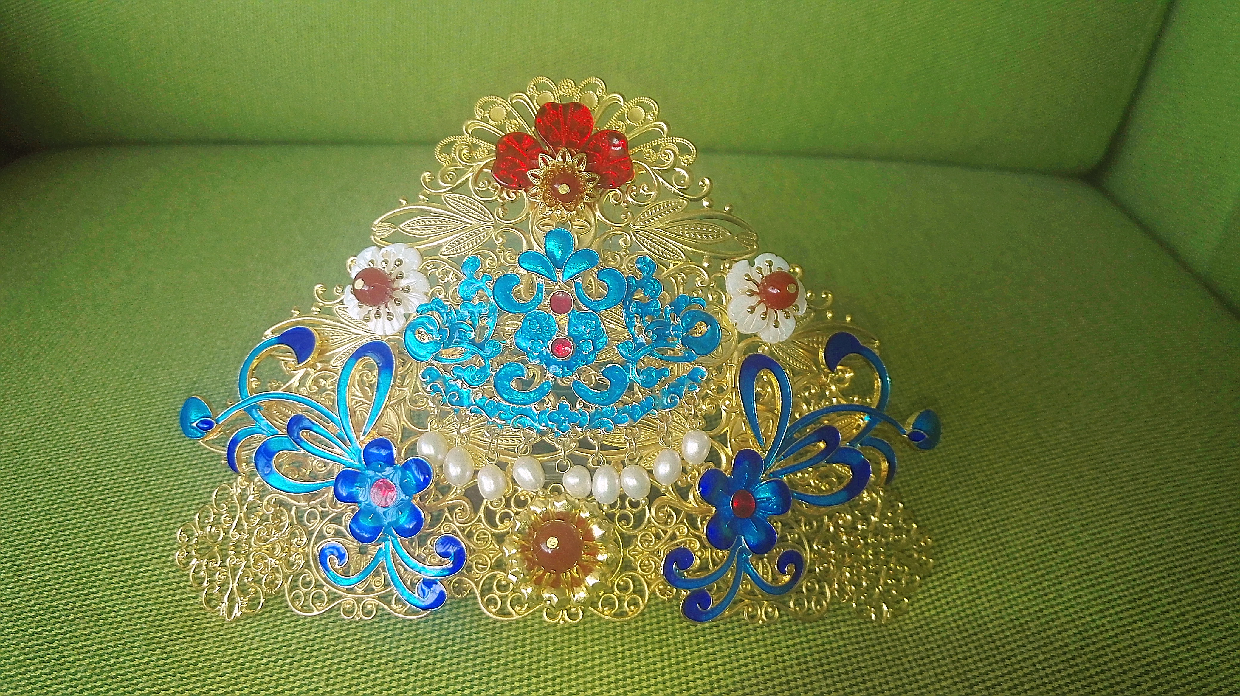 [佩亿]古风发冠(叁)烧蓝套装