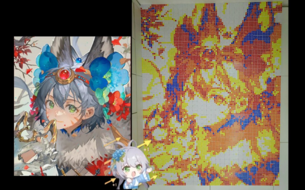 用1200个魔方拼出的洛天依,这张典藏卡送给你们