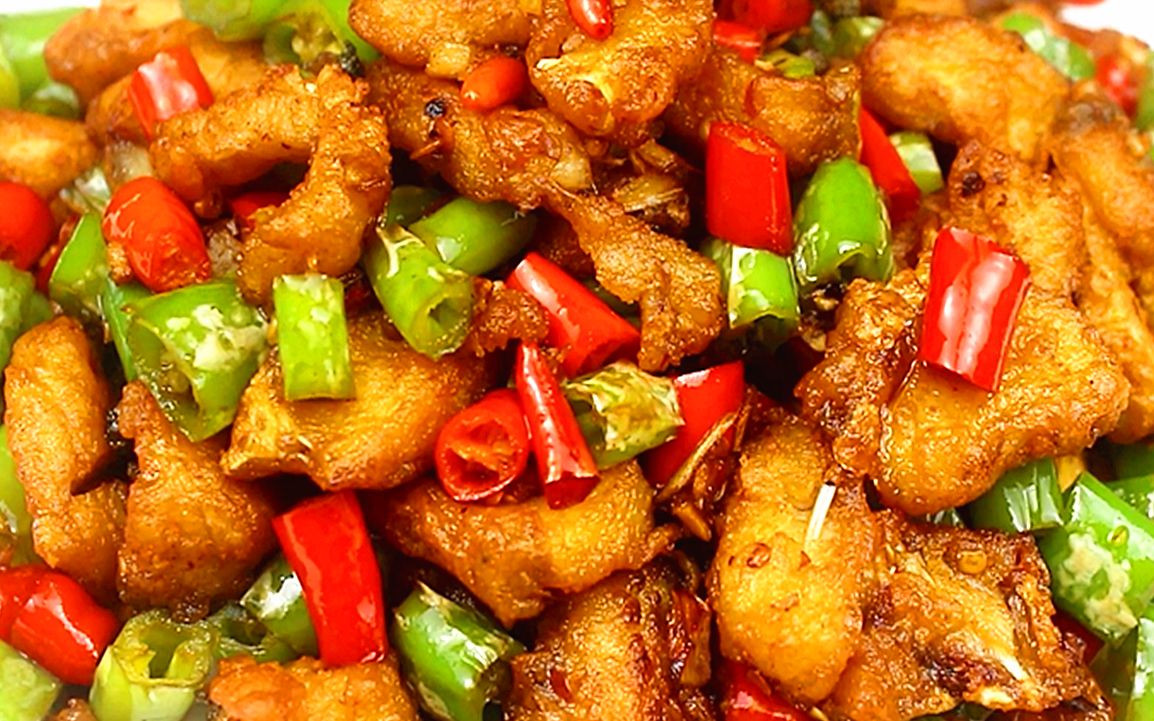 鲜椒鱼丁如此做!