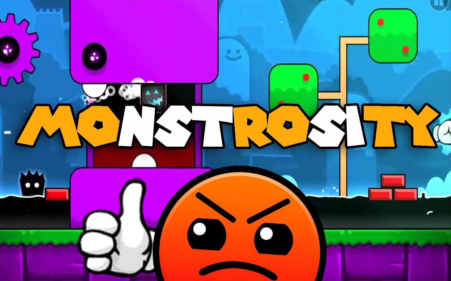 (100投稿!)几何冲刺 卡通风的可爱关卡 ~ monstrosity ~ 新潮流?