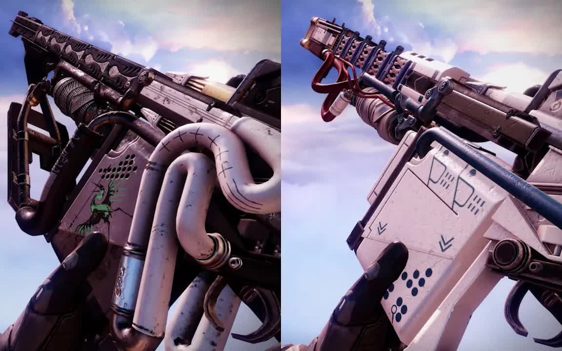 【命运2转载】金枪"劲弩"原皮与金皮"电磁处决"对比