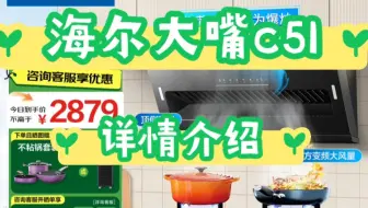 入手参考海尔大嘴c51评测怎么样？海尔E900C51油烟机吸力大吗？海尔大嘴系列好不好？