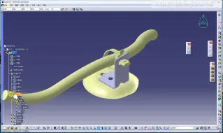 Скачать видео: CATIA汽车线束设计-固定线束用钣金支架零件模块建模实例