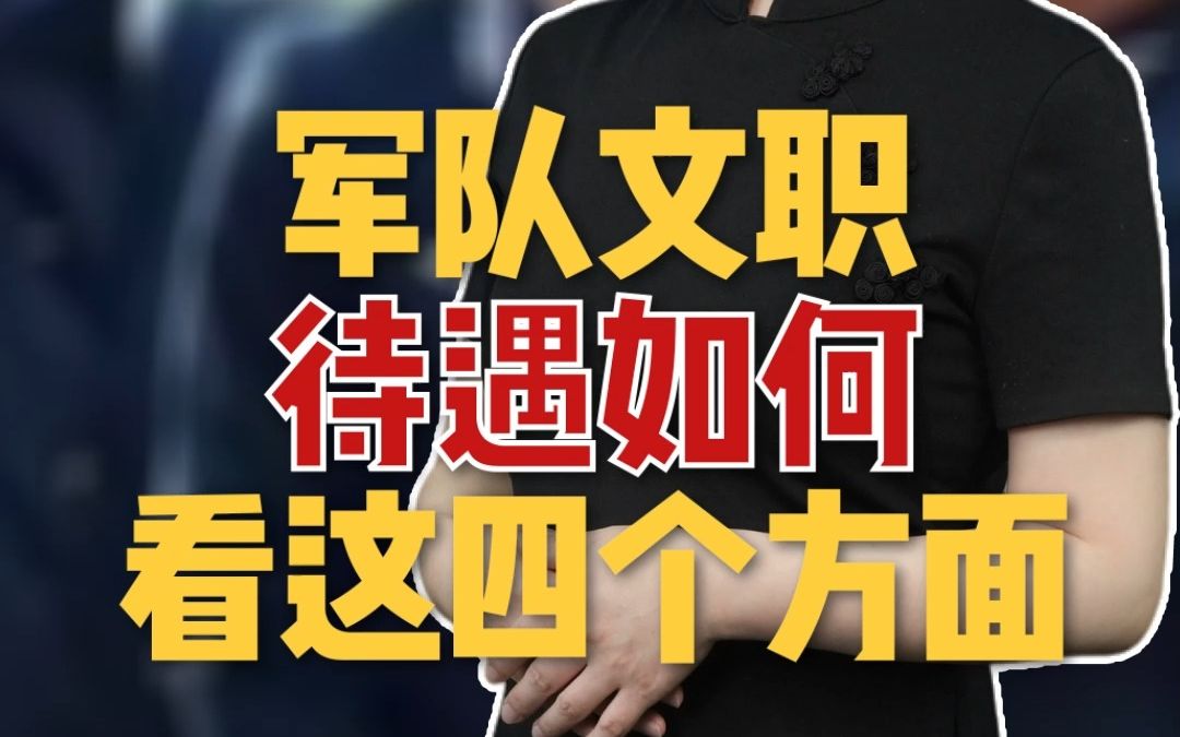 军队文职待遇如何?4个方面带你了解哔哩哔哩bilibili