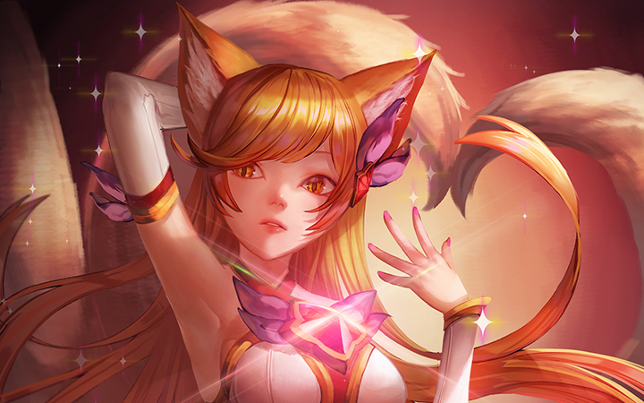 【英雄联盟】星之守护者阿狸皮肤手感真的好