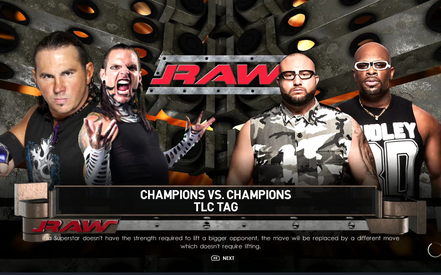 观众点播wwe2k22哈迪兄弟vs达德利兄弟双打冠军统一赛