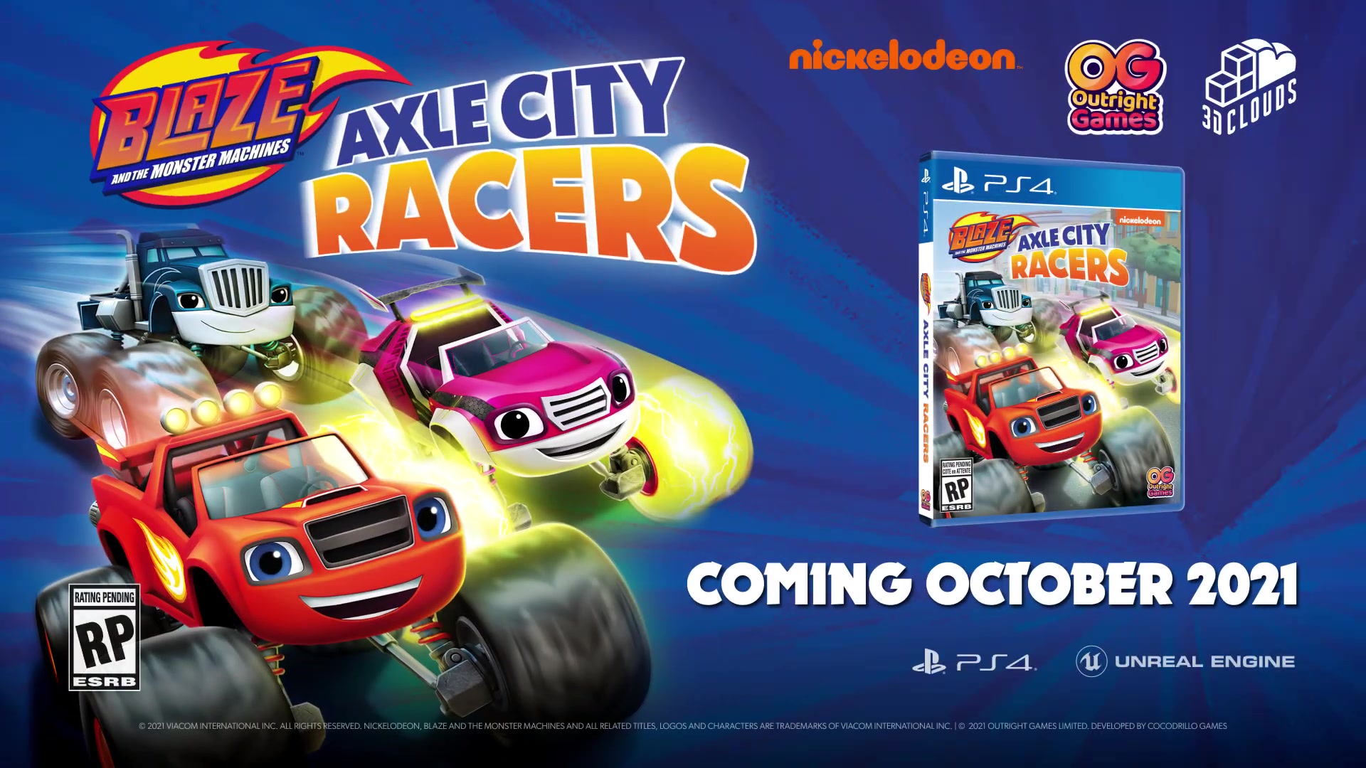 [图]Blaze and the Monster Machines Axle City Racers - Announce Trailer | PS4