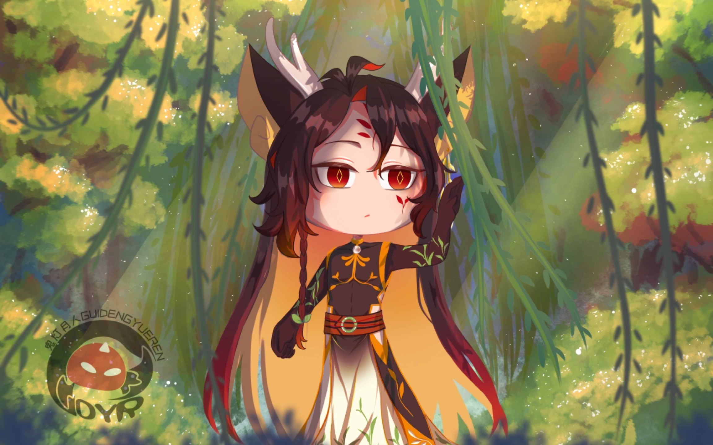 【京剧猫oc】在树林里寻找遗失外套的赤袍