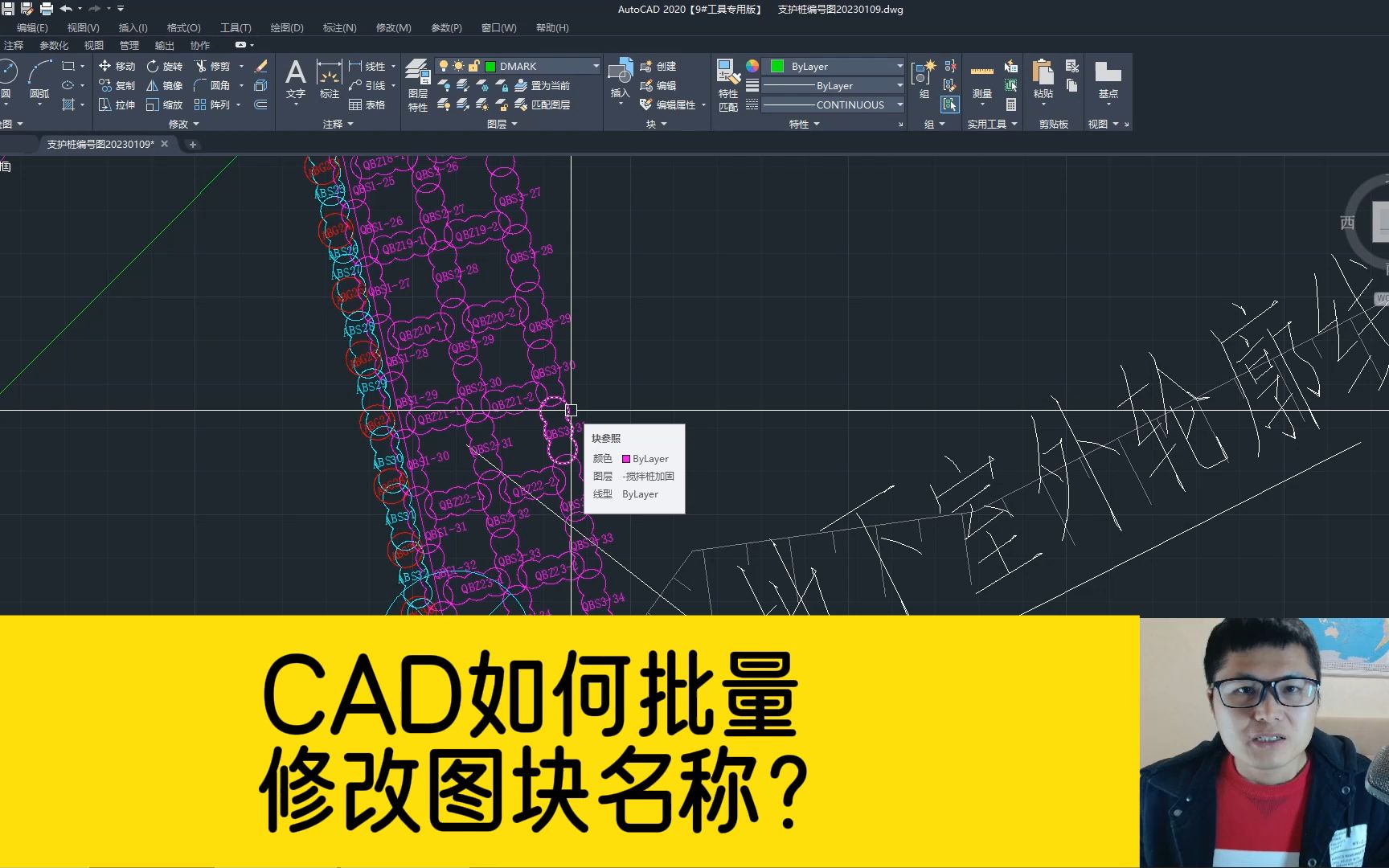 如何用CAD批量修改图块名称?这两个CAD小技巧,迅速提升改图效率哔哩哔哩bilibili