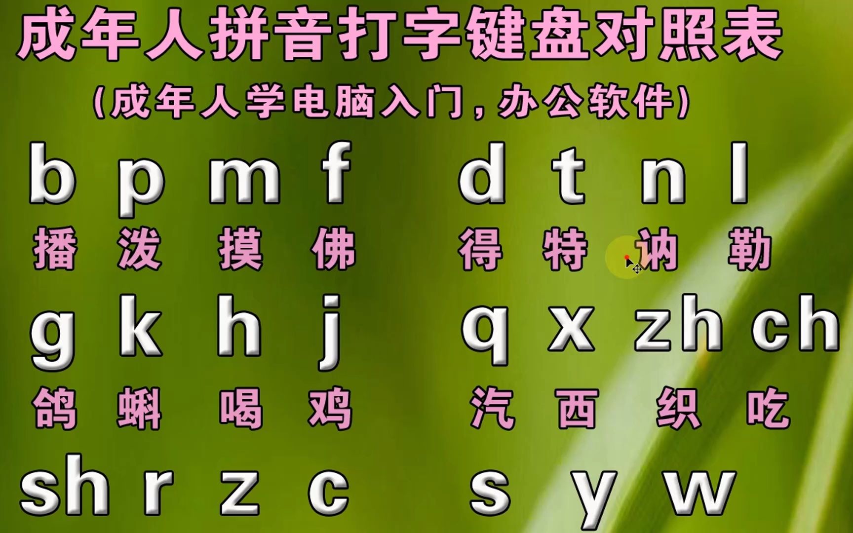 零基礎學習拼音拼讀教學視頻,成人微信手機聊天打字