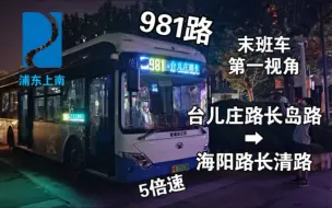 Download Video: 「SYPOV-9th」上海浦东上南 981路 台儿庄路长岛路 ➠ 海阳路长清路 全程POV