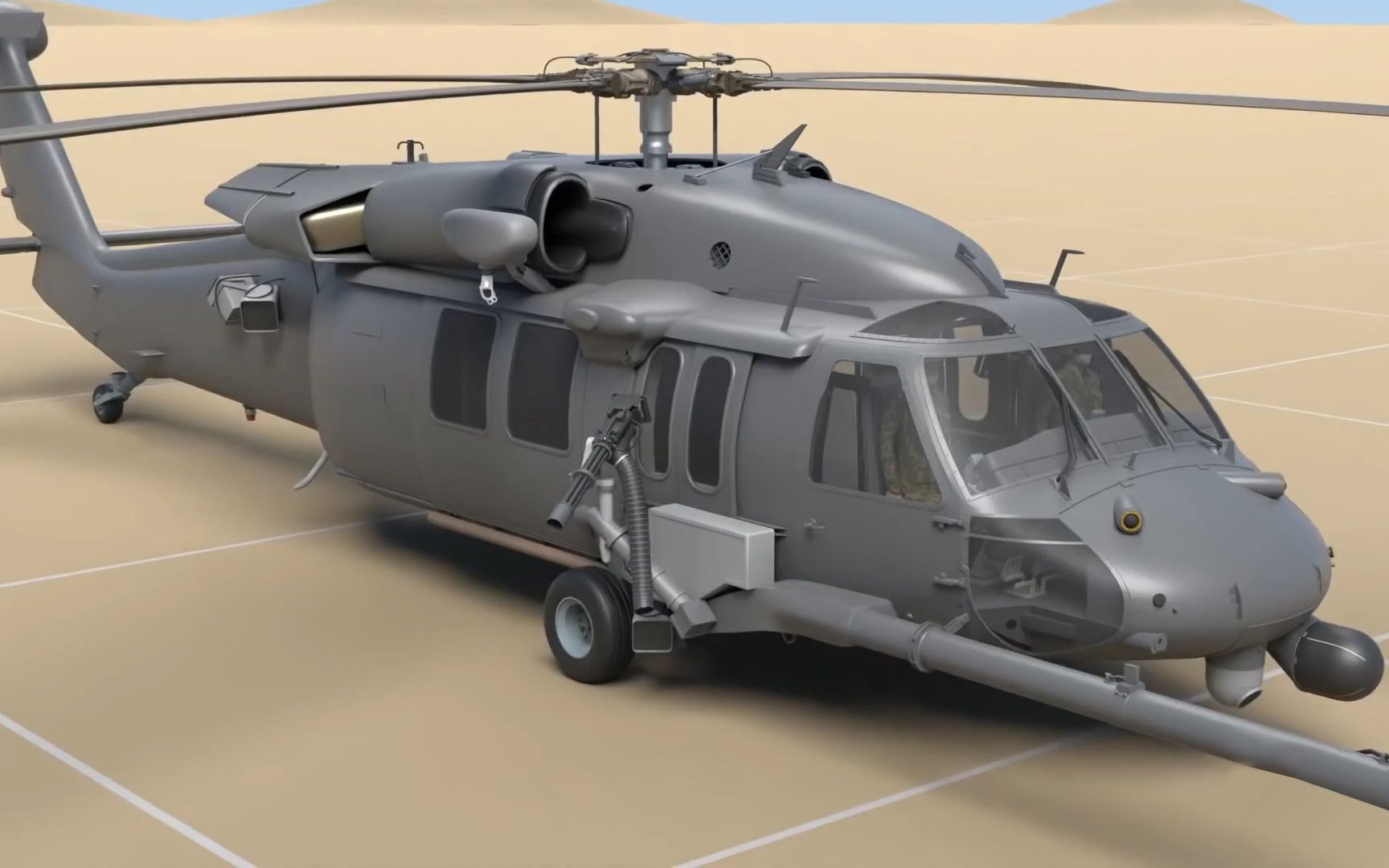 3d揭秘40年前的黑鹰武装直升机,螺旋桨复杂程度难以想象