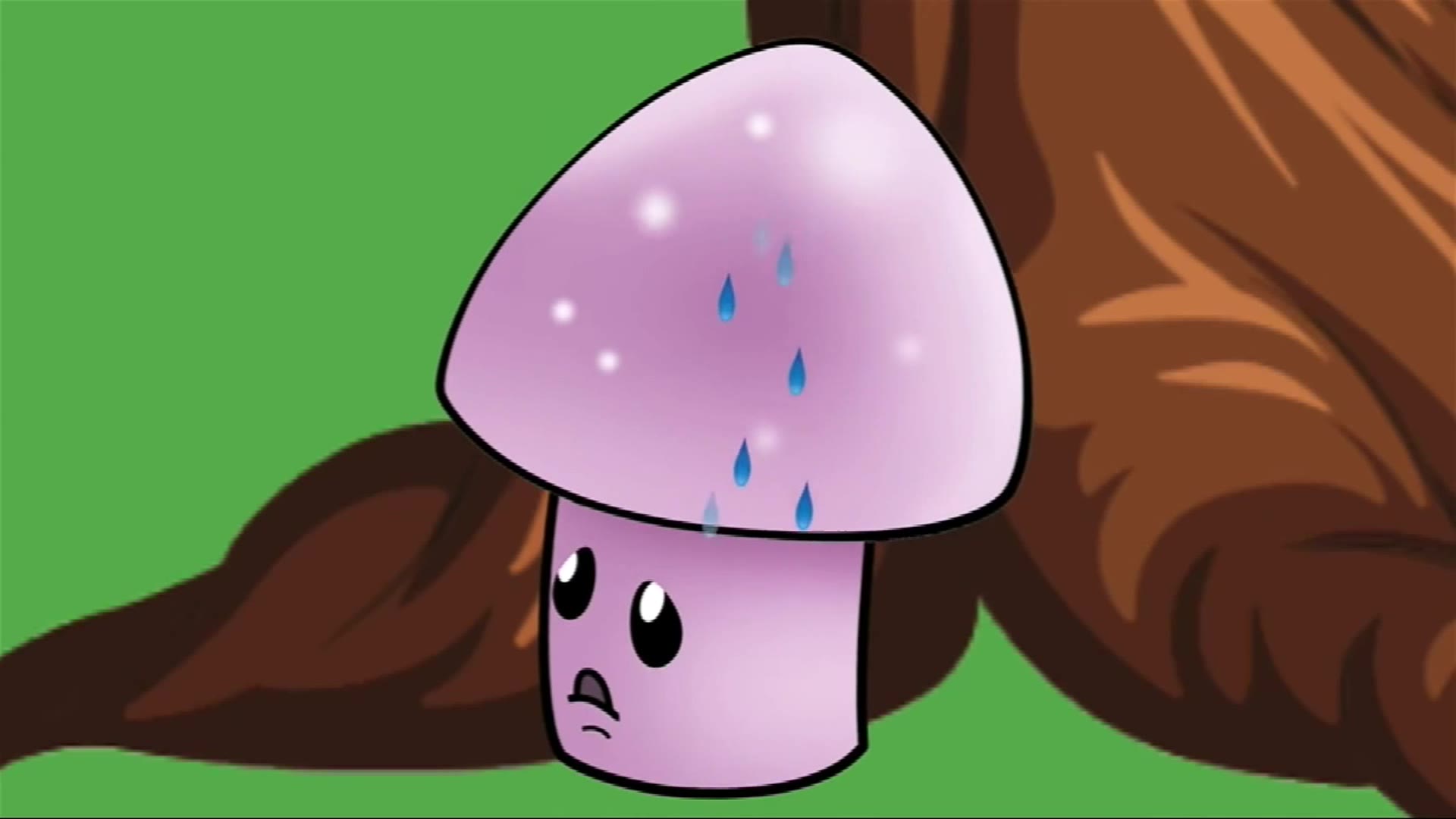 植物大战僵尸:小蘑菇想去河边不小心惊醒睡觉的僵尸