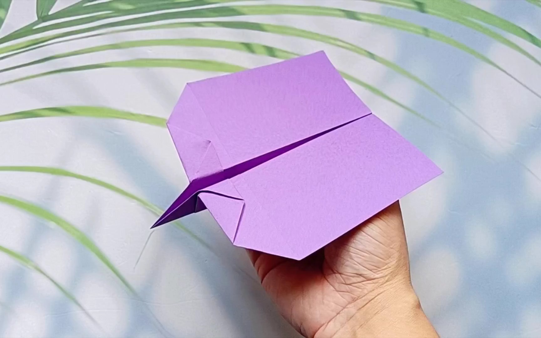 用正方形折纸如何在简单又好玩的滑翔机,超详细的慢动作折纸教程