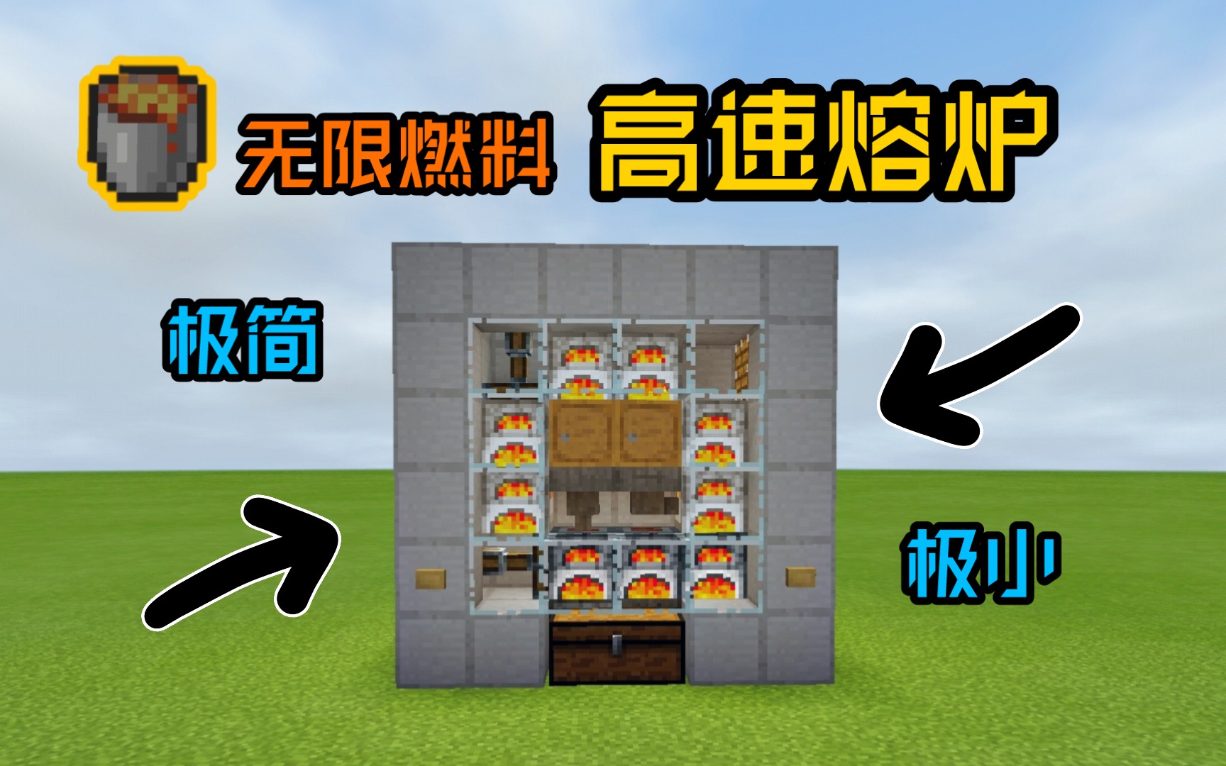 活动  (我的世界)极简 活塞轮 无限燃料 高速熔炉!