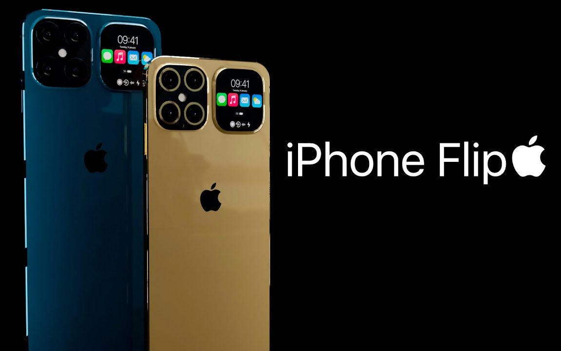 iphoneflip折叠屏概念机双屏对称设计刘海不见了