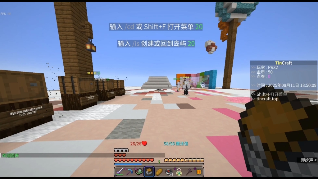 【TinCraft】无需正版 超多玩法 空岛生存 原创副本 轻量RPG 和睦玩家 优质服务器