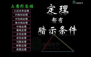 Download Video: 三角形常用定理的暗示条件