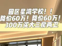 Download Video: 星湾学校！园区新房降价60万！300万还买啥老破小！