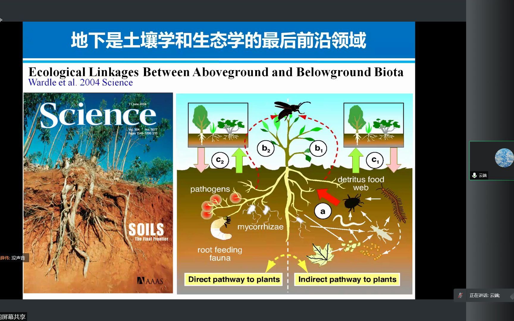 [图]大牛讲座：地下生态学研究前沿 (徐兴良 研究员-20220427)