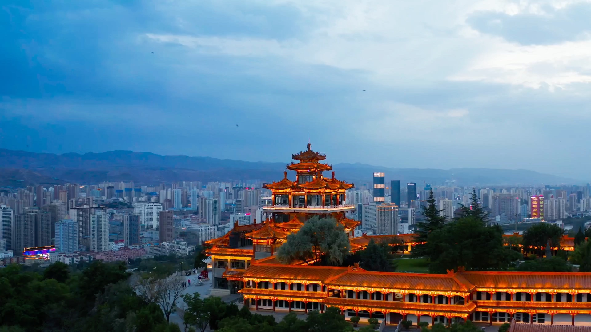 兰州碑林航拍_哔哩哔哩_bilibili