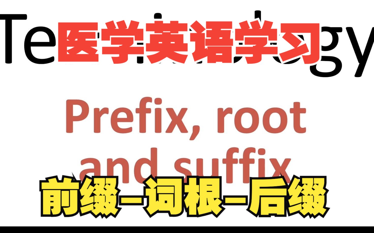 前缀丨词根丨后缀丨英语医学词汇学习 1哔哩哔哩bilibili